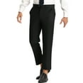 thumbnail image 5 of INSPIRE CHIC Men's Cropped Pants Slim Fit Flat Front Ankle-Length Dress Pants 28 Bright Black, 5 of 7