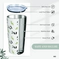 thumbnail image 6 of Panda Tumbler with Lid and Straw, 20 Oz Stainless Steel Insulated Water Bottle Cup Coffee Mug, 6 of 6