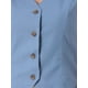 thumbnail image 5 of Chaleco sin mangas de botón y cuello en V para mujer Inspire Chic, color azul claro, talla S, 5 of 6