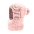 thumbnail image 4 of XIAOCHA Balaclava‑Style Beanie for Women，Fleece‑Lined Fall‑Winter Outdoor Toque,Pink, 4 of 4
