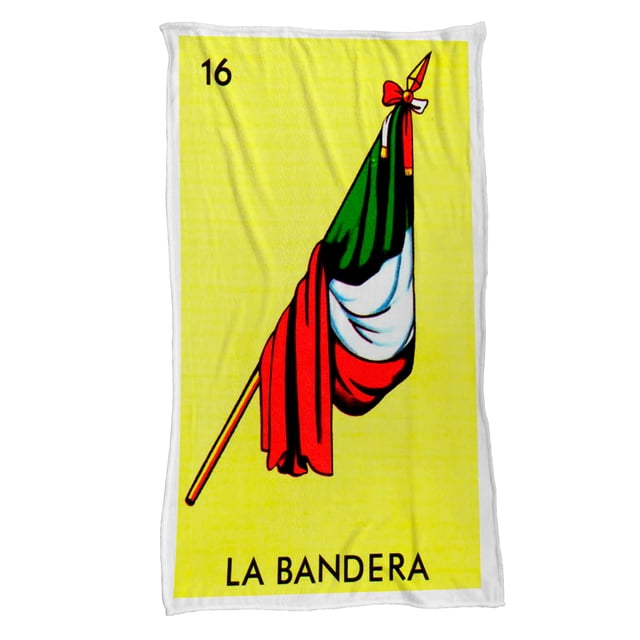 Frazada Juana Gallo Diseño de Tarjeta de Lotería 'La bandera' Ultra Suave y ligera