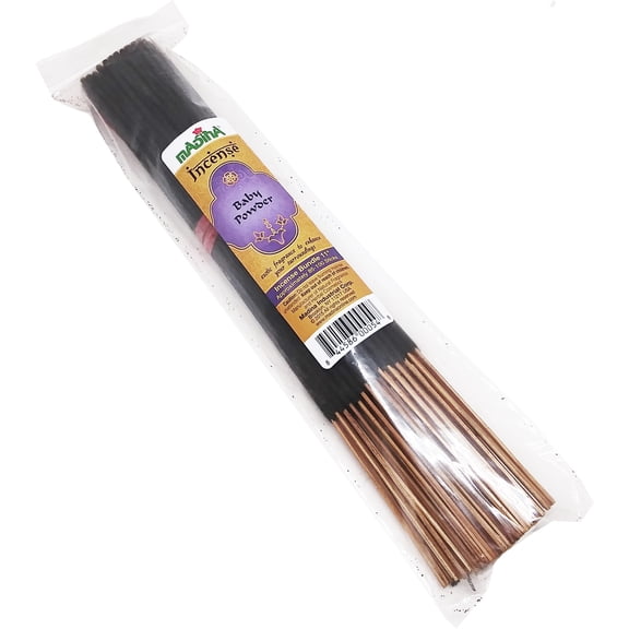 Madina Baby Powder Scented Fragrance Incense Stick Bundle [Brown - 11"]