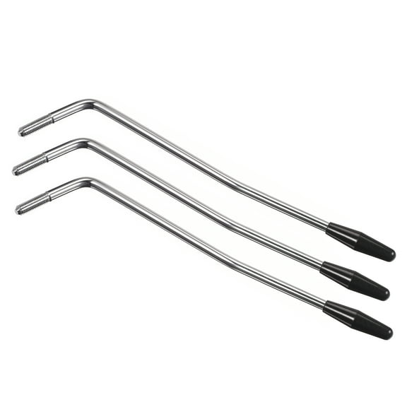 Uxcell Single Tremolo Arm Bar 5mm Thread M5 with Black Tip for Electric Guitar, Pack of 3