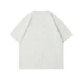 thumbnail image 3 of USNSM Summer Men's Casual T Shirt Loose Cotton Short Sleeve T-Shirt Oversized Basic Solid Color Streetwears Top Tees White M, 3 of 3