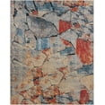thumbnail image 5 of Unique Loom Outdoor Modern Collection Area Rug - Zephyr (5' 1" x 8' Rectangle Multi/Brown), 5 of 8