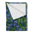 thumbnail image 2 of Pansy Soft Flannel Fleece Throw Blanket, Digitally Generated Demonstration of Petals and Leaves Top View Scene, Cozy Plush for Indoor and Outdoor Use, 70" x 90", Ceil Blue Green Emerald, by Ambesonne, 2 of 5