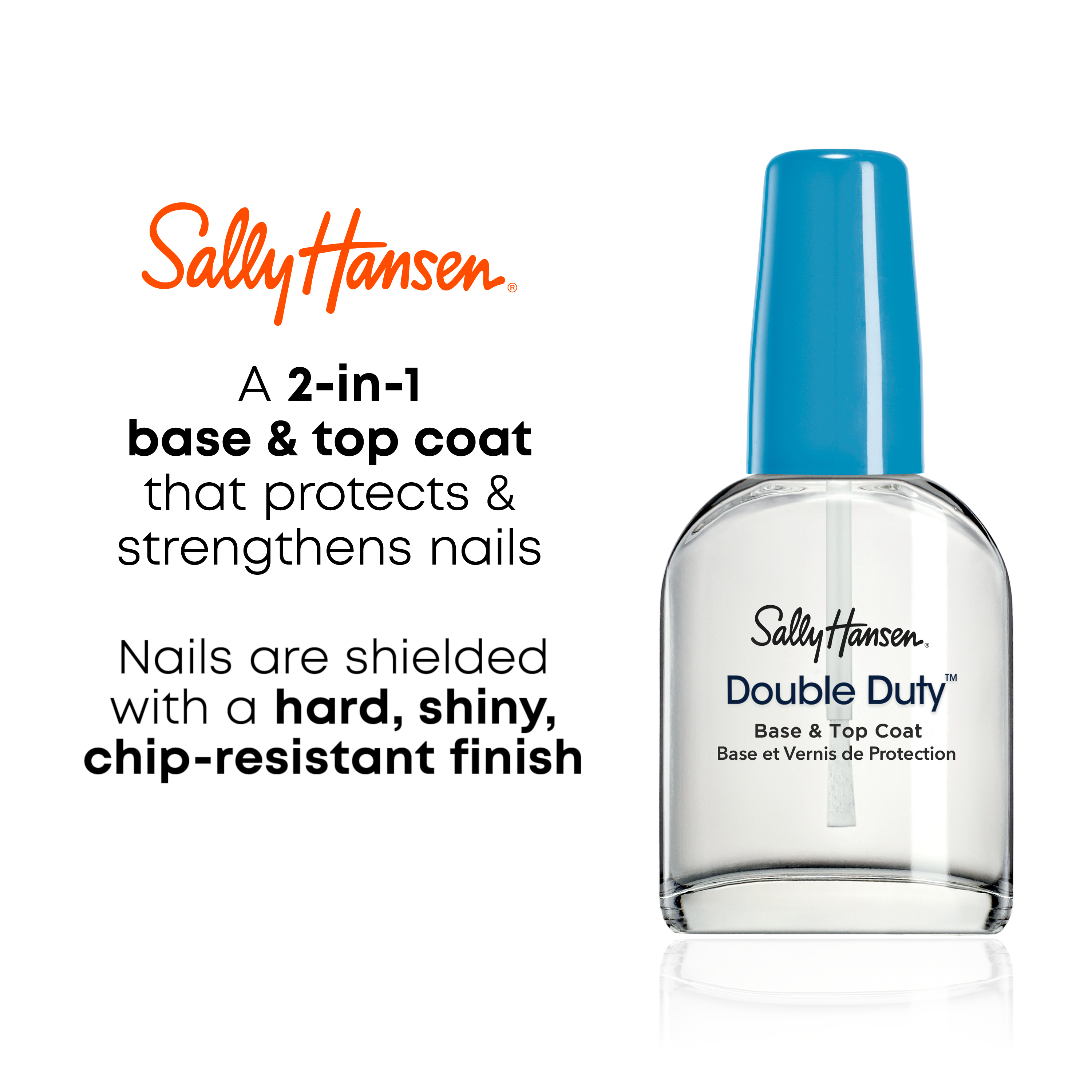 Sally Hansen Double Duty Base & Top Coat™, Nail Strengthening Polish, 0.45 fl oz - image 2 of 8
