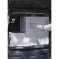 thumbnail image 3 of Foldable Storage Bins with Wood Lids Plastic Collapsible Storage Box with Cutting Board Portable Stackable Grocery Books Container Folding Latching Storage Crate with Removable Pulley (S), 3 of 9