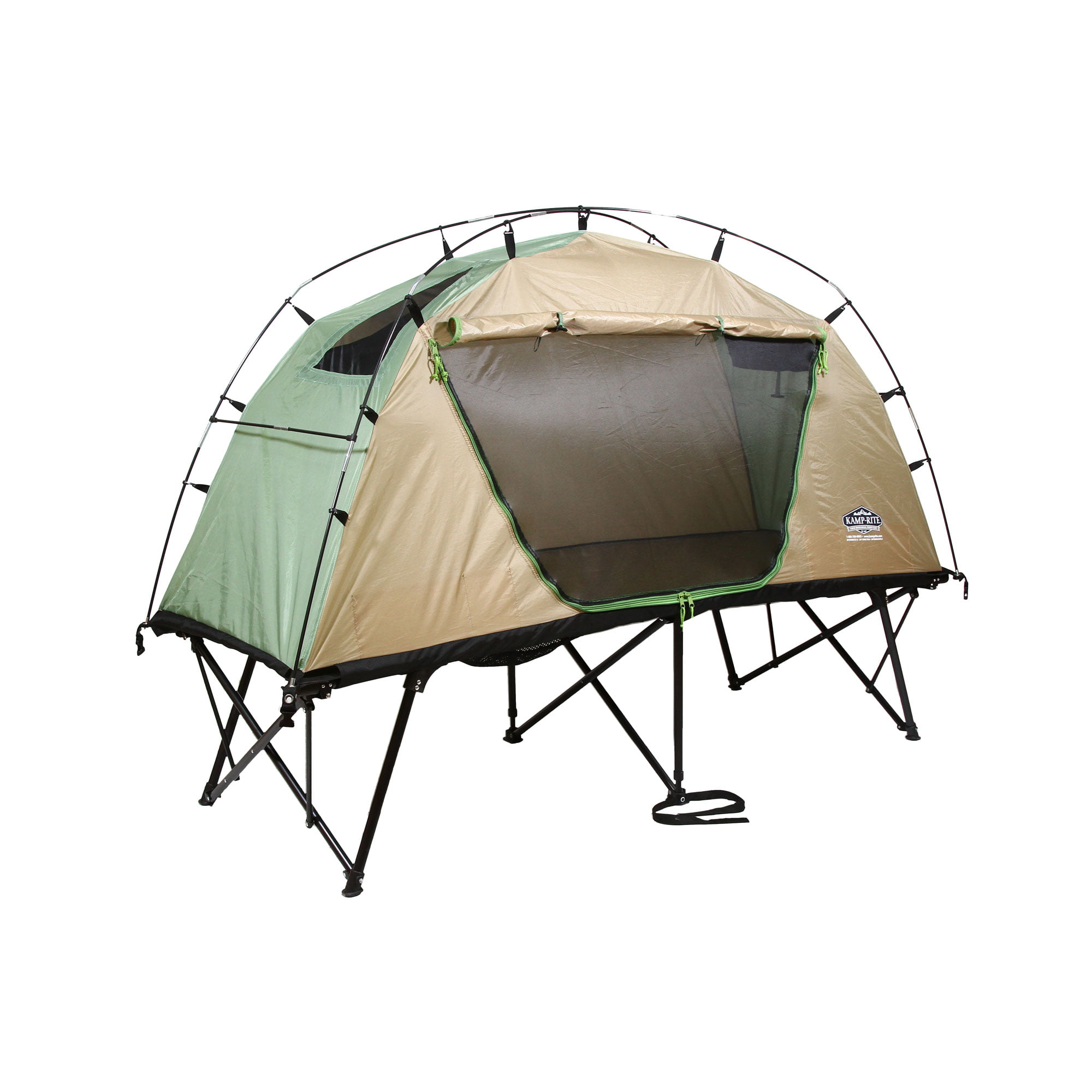Kamp-Rite CTC Standard Compact Collapsible Camping Tent Cot, Tan