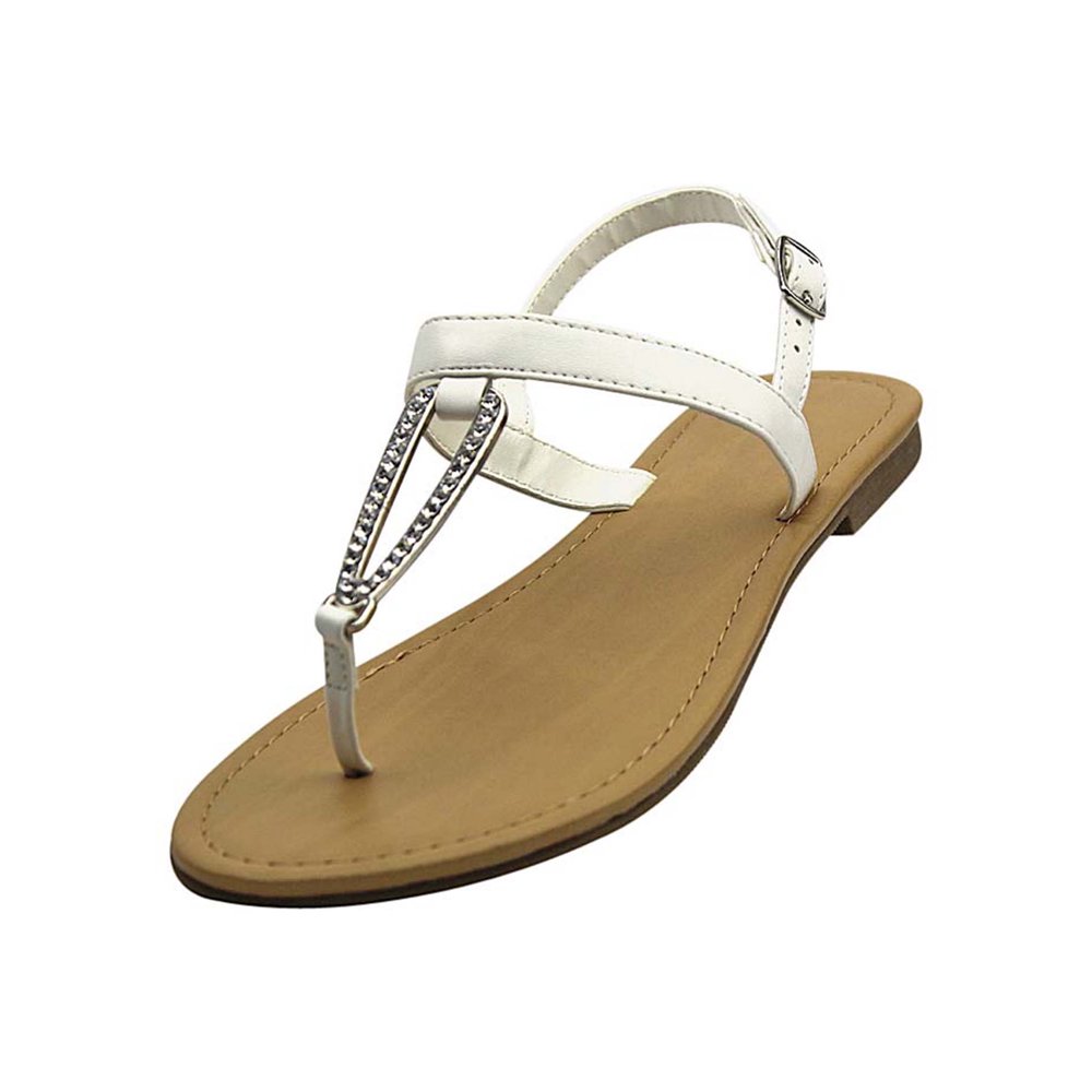 women's white thong sandals