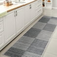 thumbnail image 4 of JONATHAN Y WASHABLE 2 x 8 Runner Rug, Shutter Minimalist Striped Plaid - Dark Gray/Cream, WSH305A-28, 4 of 9