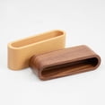 thumbnail image 5 of KALLORY Walnut Wood Card Display Case Brown 1-Pack Organizer Box for Storage and Presentation, 5 of 7