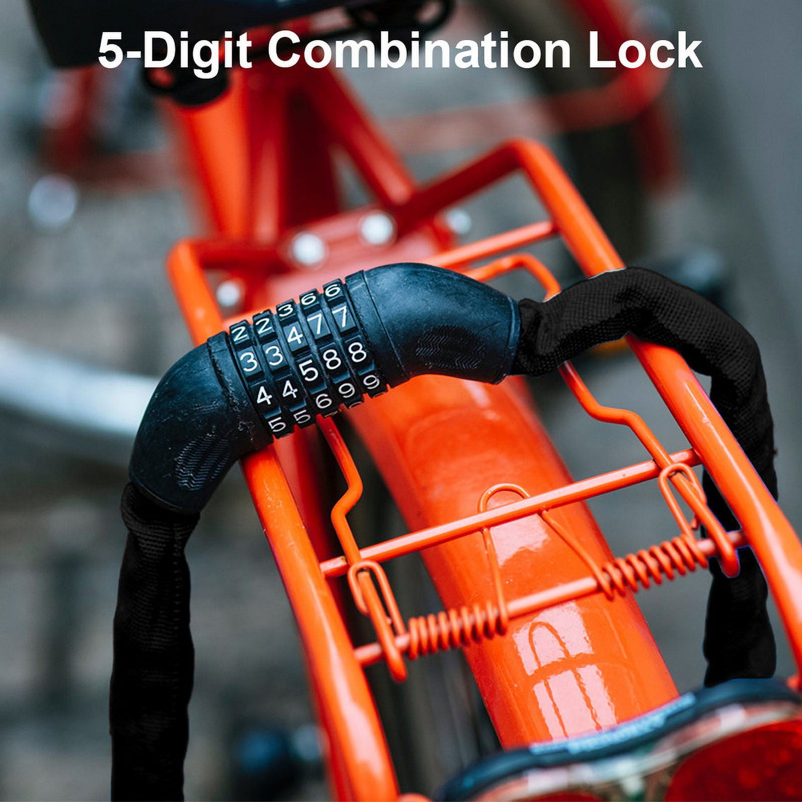 LNJBABAO Bike Chain Lock 3.6 feet 43.3'' for Bicycle Motorcycle and More