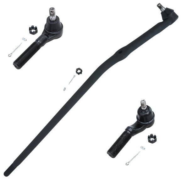 Detroit Axle Replacement for Ford E-250 Econoline SD E-350 Club Wagon E450 SD Front Inner Outer Tie Rods - 3pc Fits select: 2006 FORD ECONOLINE E250 VAN, 2005 FORD ECONOLINE E350 SUPER DUTY WAGON