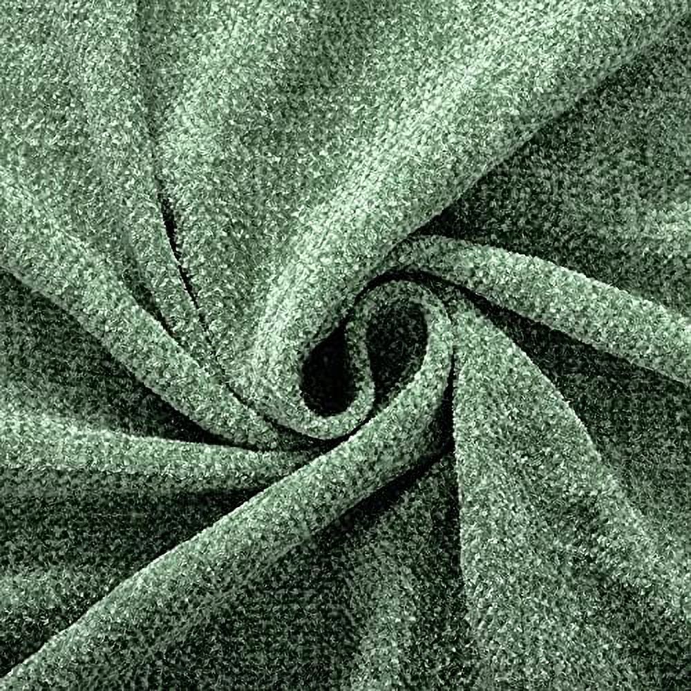 Americanflat Chenille Throw Blanket in Sage Green - Breathable Polyester with Decorative Fringe - Wrinkle and Fade Resistant - 50" x 60"