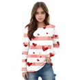thumbnail image 2 of Meichang Valentine's Day Shirts for Girls Long Sleeve Crew Neck Tops Heart Graphic Tees Valentine's Day Gifts for Kids, 2 of 8
