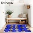 thumbnail image 3 of ODIKA 8'x10' Machine Washable Non-Slip Area Rug, Art Geometric Gold Fan High Traffic Rug, Blue, 92018, 3 of 7