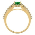 thumbnail image 4 of Clara Pucci 14K Yellow Gold 1.83ct Emerald Halo Ring for Women, 4 of 8