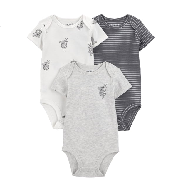 Pack de 3 bodies Child of Mine para Bebé Unisex 3 piezas con Estampado de Koalas Gris Talla 24 Meses