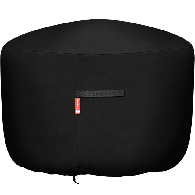 SheeChung Housse Ronde pour Foyer au Gaz/table - Polyester 600D Robuste avec Matériau de Revêtement PVC, 100 % Résistant aux Intempéries et Imperméable, Convient aux Foyers de 30 Pouces, 33 Pouces, 36 Pouces, 35 Pouces, 34 Pouces