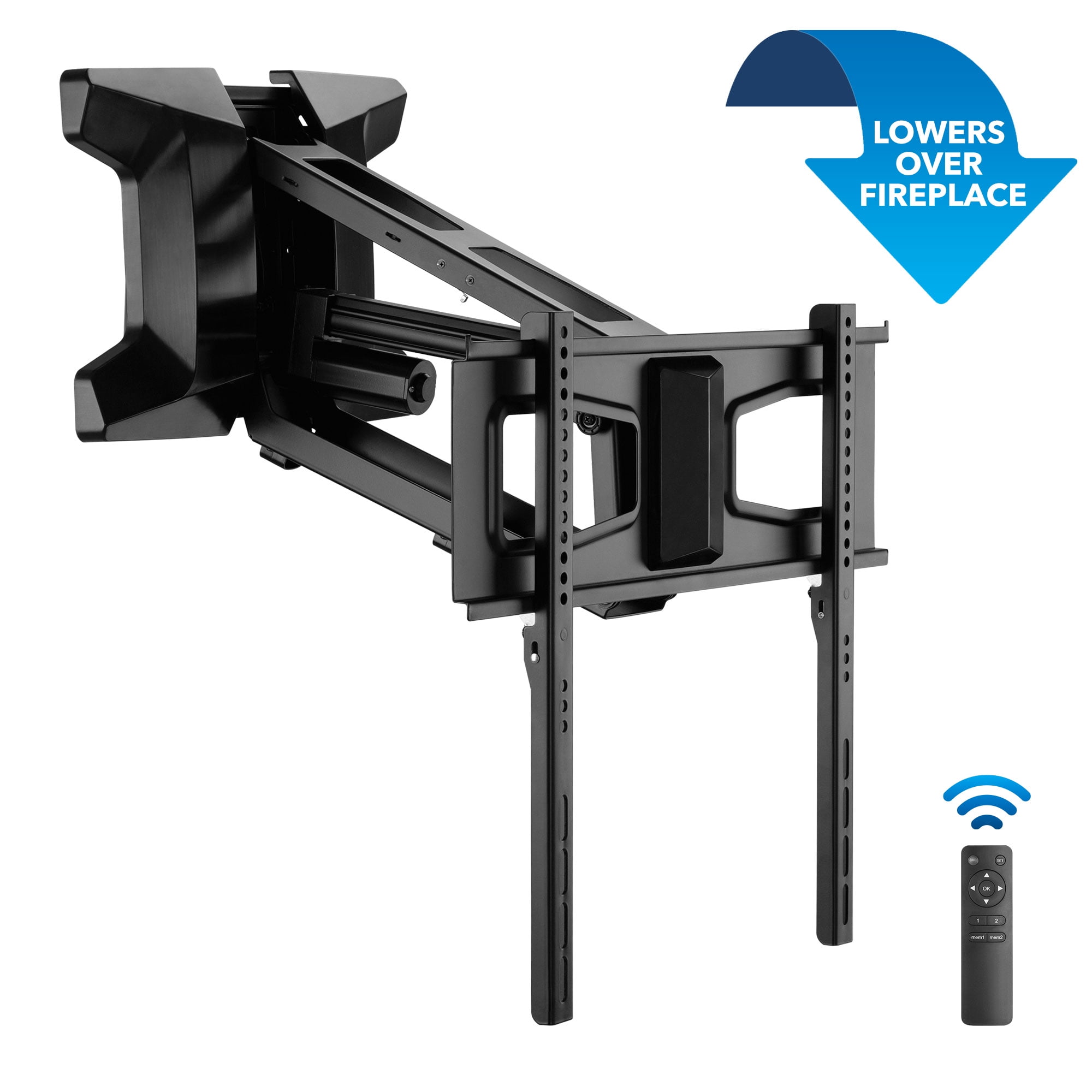 Mount-lt! Motorized Above Fireplace Mantel TV Wall Mount,  Fits 37"-70"  TV's, Capacity 77 Lbs., Includes Remote