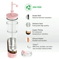 thumbnail image 3 of ASOBU Marina See-Through Triton Tumbler with Flexible Straw (Pink), ICT400P, 3 of 3