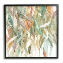 Abstract Cascading Tree Leaves Autumnal Blooming Foliage Botanical & Floral Painting Framed Art Print Wall Art