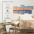 thumbnail image 4 of Elephant Stock Newport Bridge Wall Art - Horizontal Multi Panel Canvas - 5 Pieceliving Room Wall Decor - Photography Transportation Multi Panel - Blue And Purple Decor - 54" x 27", 4 of 4