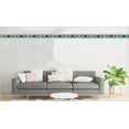 thumbnail image 4 of Dundee Deco's Peel and Stick Wallpaper Border - Damask Blue Beige Scrolls Wall Border Retro Design, 15 ft x 7 in, Self Adhesive, 4 of 6