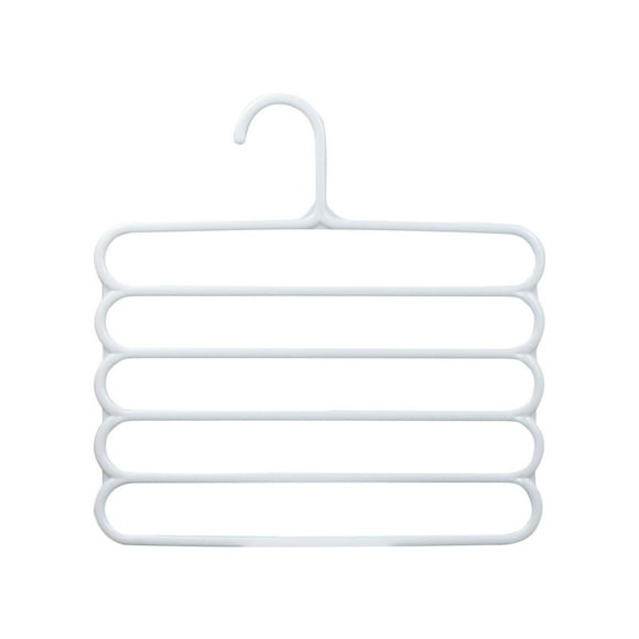 Xihbxyly Percha para Pantalones, Perchero de 5 Capas para Bufandas, Resistente Material Pp, Organizador de Armario, Diseño Compacto, Almacenamiento Antiarrugas, Esencial para Tu Armario, Solución Eco