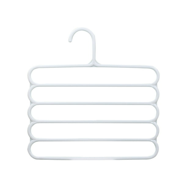 Fiudx Percha para Pantalones, Organza 5 Niveles, Ahorra Espacio, Resistencia Perchero Pp para Bufandas, Ideal Guardarropa, Solución de Almacenamiento para El Hogar, Diseño Ecológico.