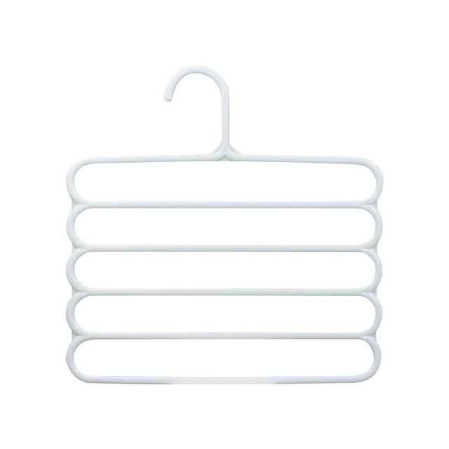 Xihbxyly Percha para Pantalones, Perchero de 5 Capas para Bufandas, Resistente Material Pp, Organizador de Armario, Diseño Compacto, Almacenamiento Antiarrugas, Esencial para Tu Armario, Solución Eco