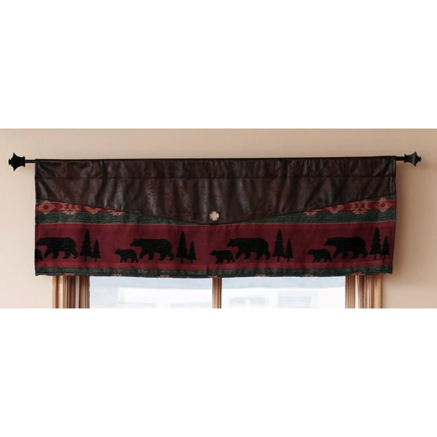 Carstens Inc Takoma Bear And Moose Cabin Curtain Valance Bear And Moose Cabin Curtain Valance