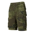thumbnail image 2 of Men's Camouflage Cargo Shorts Multi Pocket Drawstring Elastic Waist Relaxed Fit Comfortable Breathable Summer Shorts Durable Workwear, 2 of 6