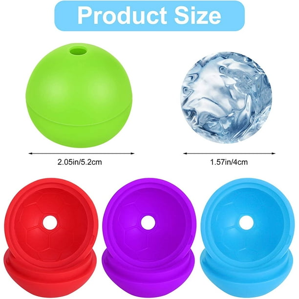 Silicone Ice Ball Maker Mold - 6 Piece 4 X 4cm Round Ice Ball For