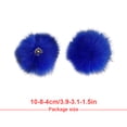 thumbnail image 4 of Bearachild Bolas de piel de zorro pompones DIY sombreros de invierno bufanda Skullies de punto DIY manualidades hechas a mano fiesta Navidad ropa de felpa Artesanía azul real Bearachild HA059883-10, 4 of 6