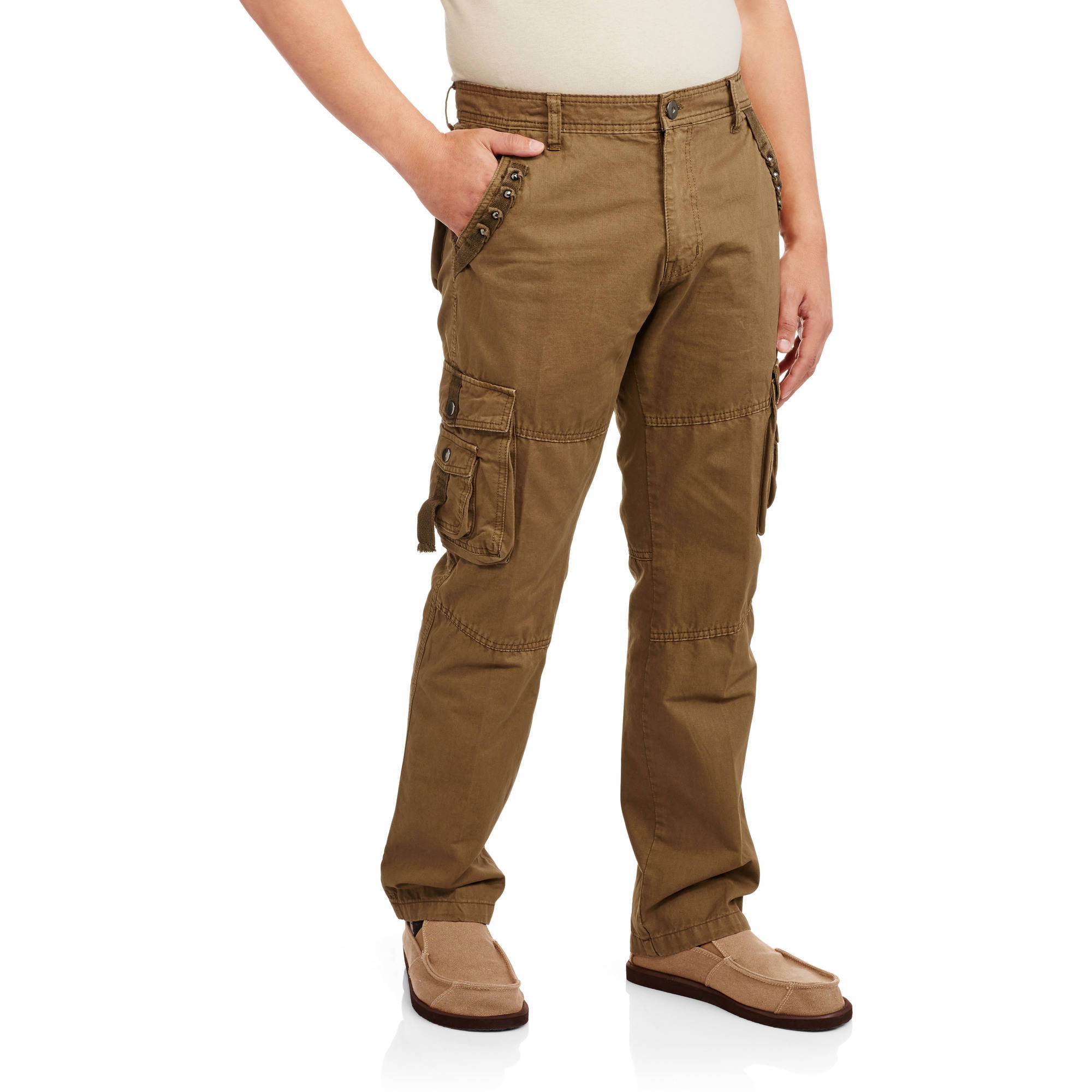 Men's Slim Fit Twill Cargo Pants - Walmart.com