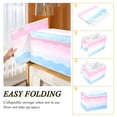 thumbnail image 2 of Yayeee Collapsible Storage Bin with Lid Fabric Closet Decorative Basket with Handles, Light Pink Stripes, 2 of 7