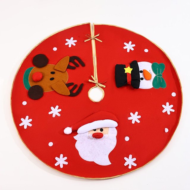 Adorno redondo para falda de Navidad Perfecl 39 pulgadas diseño de dibujos animados