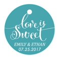 thumbnail image 1 of 100 PCS Love is Sweet Customized Hang Tags Personalized Wedding Favor Gift Paper Tag, 1 of 1
