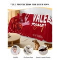 thumbnail image 4 of Valentine's Day Couch Cover for Dogs, Pink Love Glass Cups Bow Envelope Simple Red Washable Sofa Covers Slipcover for Pets Dogs Futon Cover, Couch Recliner Covers, Oversized Chair Slipcover 71"x91", 4 of 9