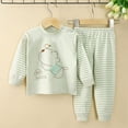 thumbnail image 2 of Jamsmile Toddler Girls Pajamas Cartoon Long Sleeve Tops + Pants Warm Sleepwear 2 Piece Home Wear, 2 of 3