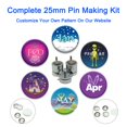 thumbnail image 5 of ChiButtons Kit 25mm (1") Button Maker Badge Press Machine-B400 + 25mm Round Die Moulds + 500 set Pin Button Components + Adjustable Circle Cutter (Black), 5 of 5
