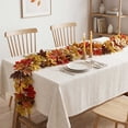 thumbnail image 2 of 5.7FT Fall Leaf Garland, Artificial Autumn Maple Leaves Garland for Mantle, Thanksgiving Fall Decorations for Home, Fireplace, Doorway, Party Decor, 2 of 5