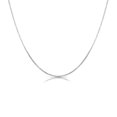 thumbnail image 1 of Collar de Cadena de Eslabones de 1 Mm JeenMata 16 Pulgadas color Blanco Plata Esterlina 925 Auténtica Unisex, 1 of 7