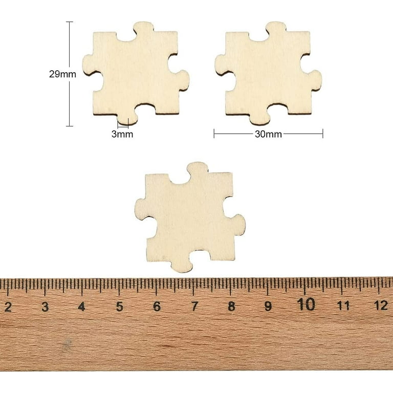 100PCS Blank Puzzles, Freeform Blank Puzzle Pieces Blank Wooden