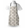 thumbnail image 3 of Vintage Apron Abstract Floral Arrangement with Chrysanthemums Traditional Hand Drawn Pattern, Unisex Kitchen Bib Apron with Adjustable Neck for Cooking Baking Gardening, Taupe Eggshell, by Ambesonne, 3 of 3