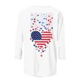 thumbnail image 5 of Cavosen Patriotic Shirts for Women 4th of July 3/4 Sleeve Crew Neck Shirts American Flag Print Shirts Lady XL Red White and Blue Casual Tops Funny Patriotic Tunic Tees 2025 Patriotic Blouses, 5 of 5