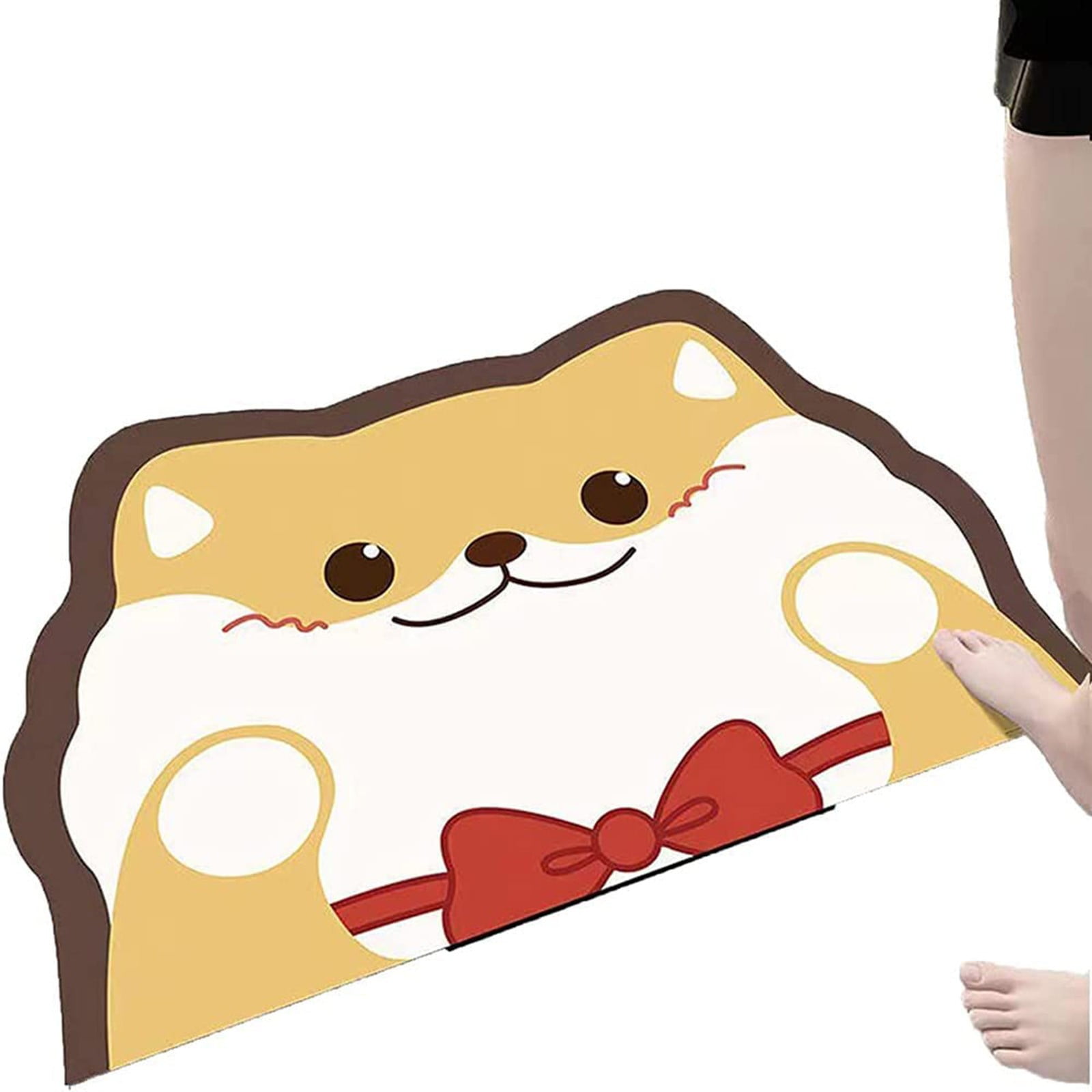 Sunhillsgrace Carpet Quick Drying Antis Slip Mat Cute Cartoon Shiba Cat