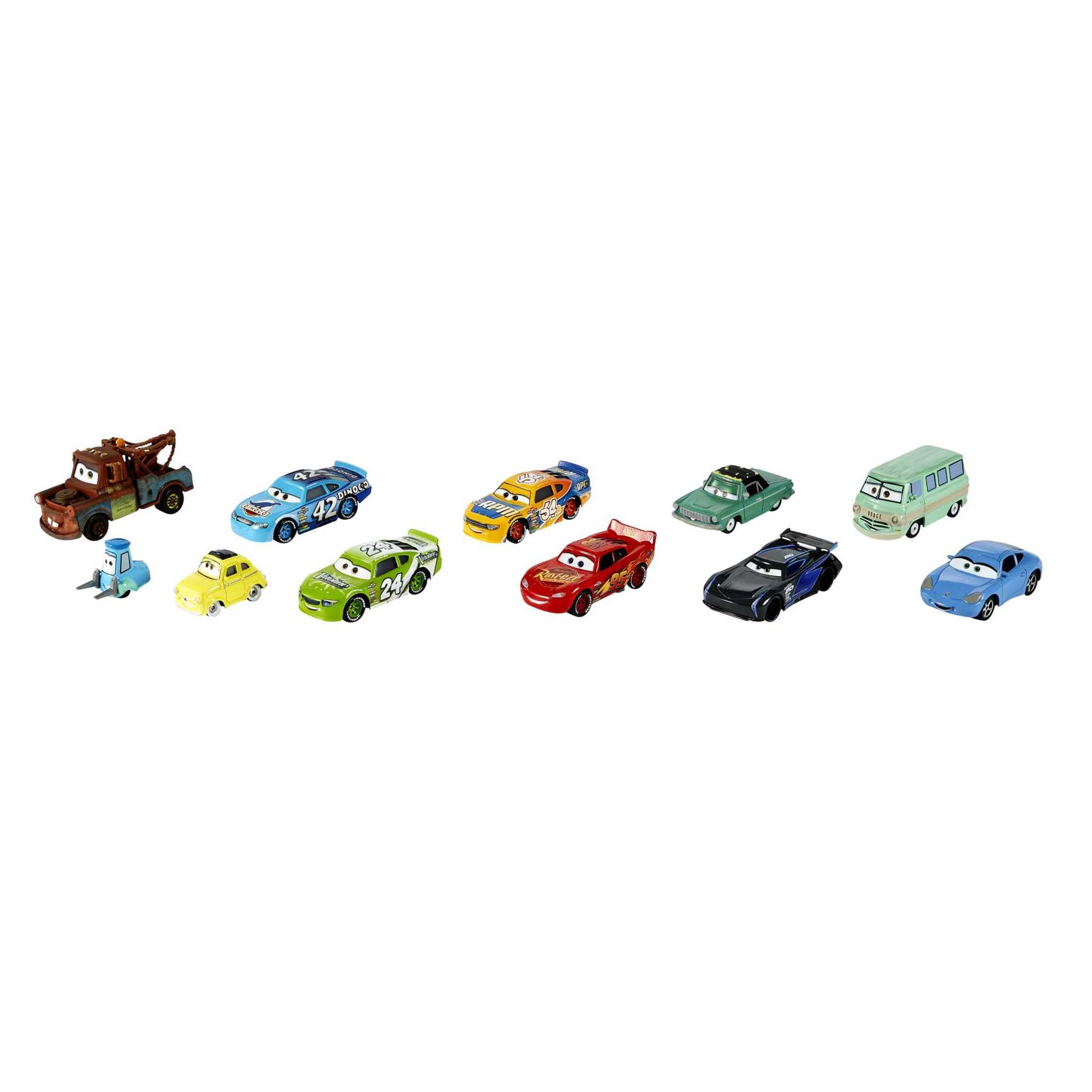 Disney Pixar Cars Die-Cast Vehicle Set, 10-Pack of 1:55
